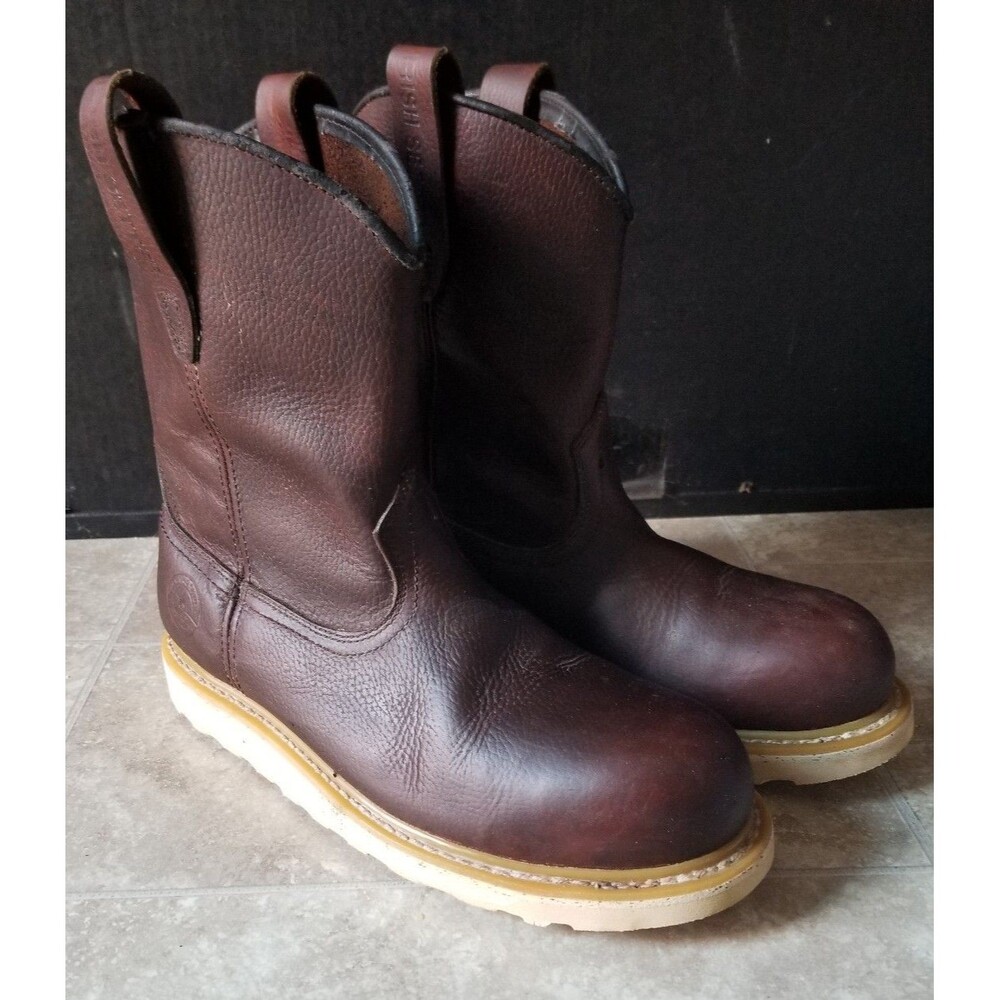 Irish Setter Ashby Brown Leather Pull on Boots 11.5 Safety Toe